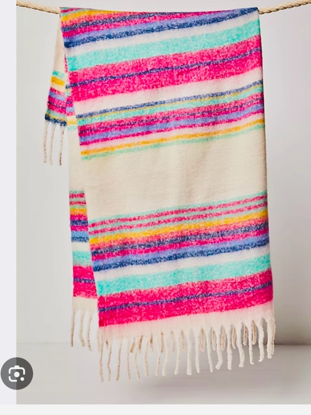Free People fringed throw blanket